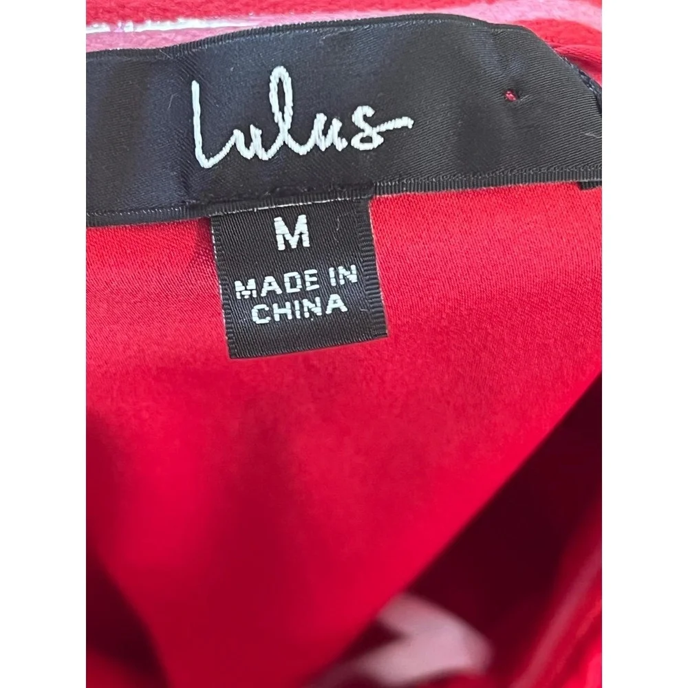 Lulus Satin One Shoulder Midi Dress‎ NWT Size M Red Hoco Prom Holiday Party Sexy